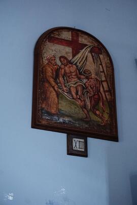 Quadretto della XIII stazione della Via Crucis
