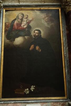 dipinto apparizione della Madonna a un santo