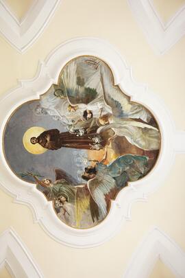 Affresco San Francesco accolto in paradiso