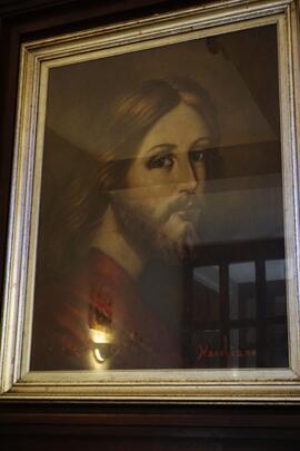 Dipinto del volto di Cristo chiesa san pio x