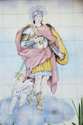 Elemento decorative di maiolica