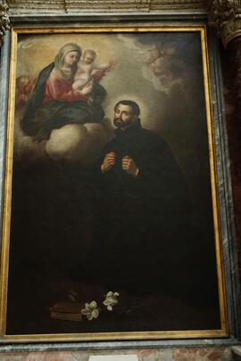 dipinto apparizione della Madonna a un santo