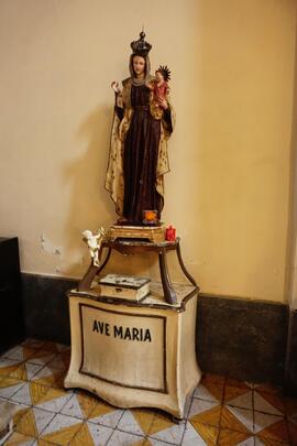 statua devozionale  con trono