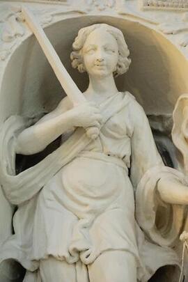 statua in stucco modellato