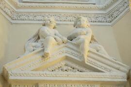 stucco modellato e dipinto, elementi decorativi dx