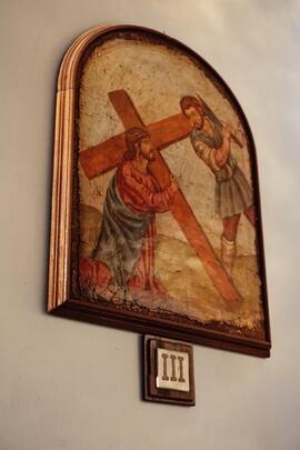 Quadretto della III stazione della Via Crucis